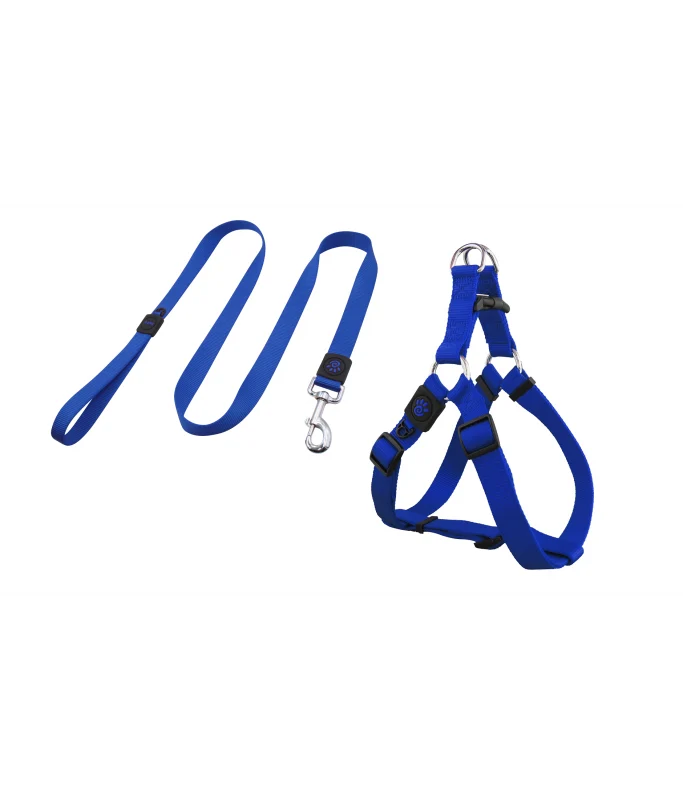 DOCO® Signature Step In Harness Nylon Leash 4ft M, Navy Blue
