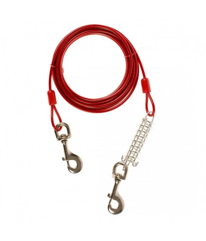 Duvo+ Dog Tie Out Cable With Spring 6M
