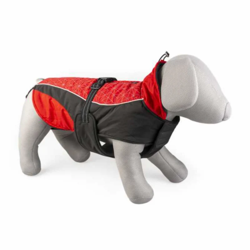 Duvo+ Dog Jacket Hi Vis Casual Red/Black XL