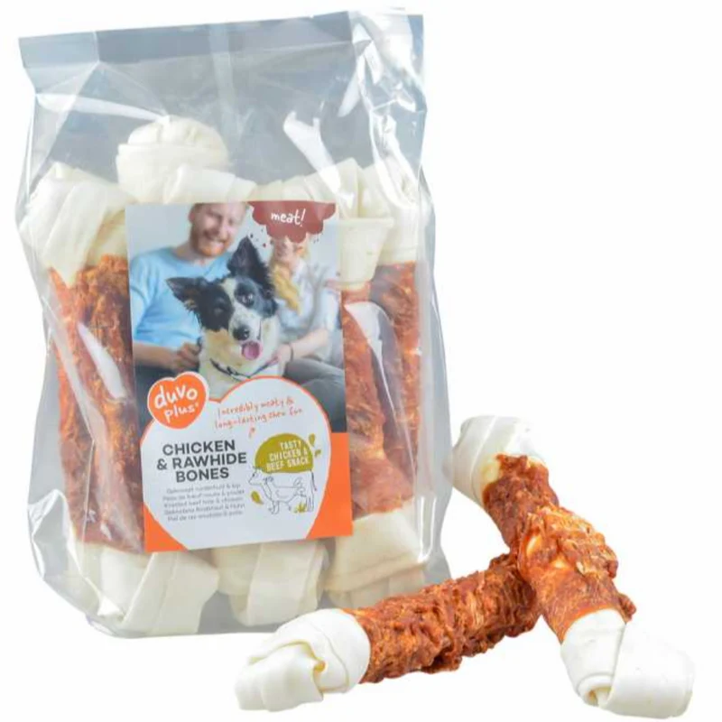 Duvo+ Chicken & Rawhide Small Bones 86pcs