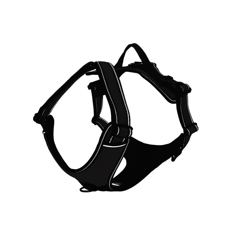 Doco Vertex Front Range Harness - 3m Reflective - Black - Large