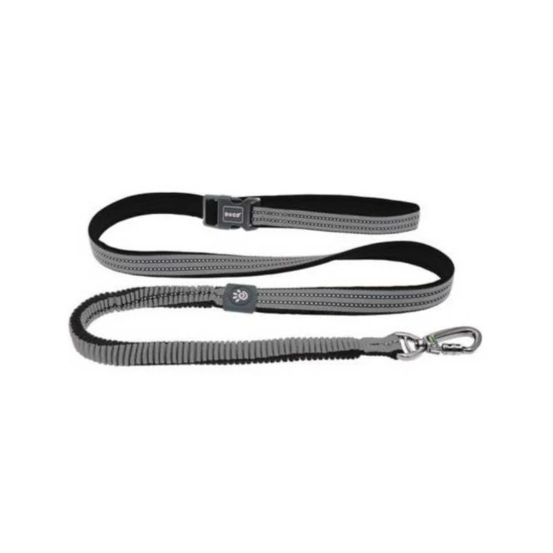Doco Vario Easy Snap Bungee Reflective Leash Grey Medium