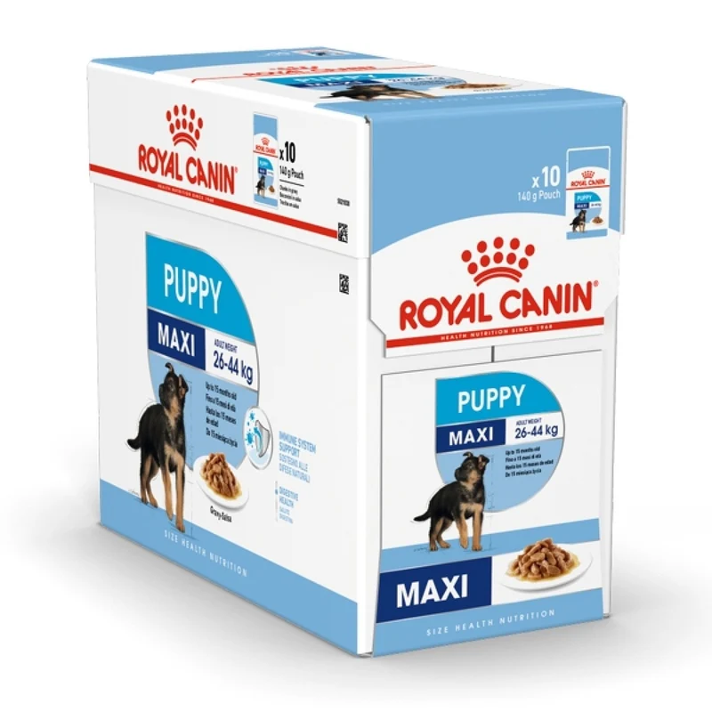 Royal Canin SHN Size Health Nutrition Maxi Puppy Wet Food Pouches 10x140gm