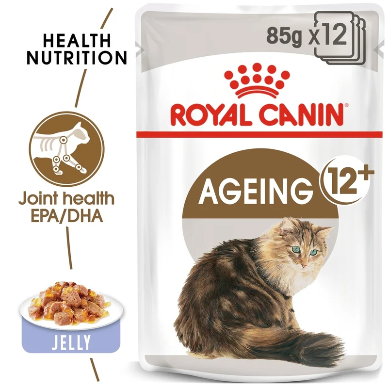 Royal Canin FHN Feline Health Nutrition Ageing +12 Jelly Wet Cat Food 12x85gm