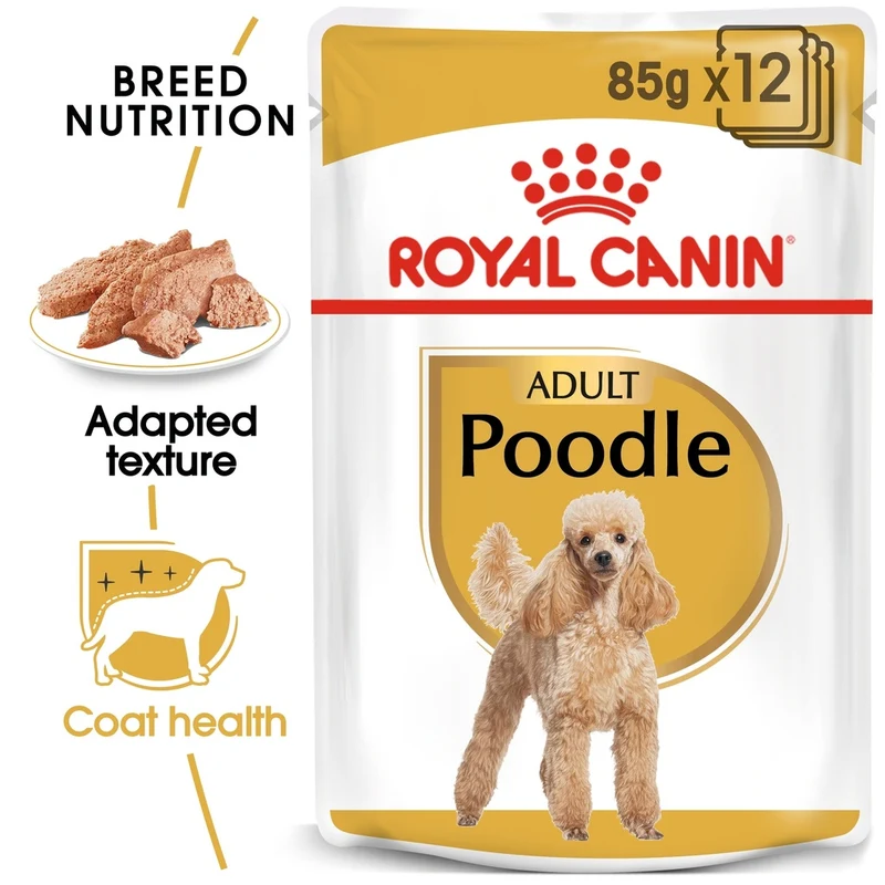 Royal Canin BHN Breed Health Nutrition Poodle Adult Wet Dog Food Pouches 12x85gm