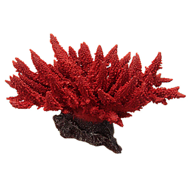 Nature's Image Ni-10R Acropora Gemmifera Red 9x6x5 Inch. Spiny Acropora Replica Coral