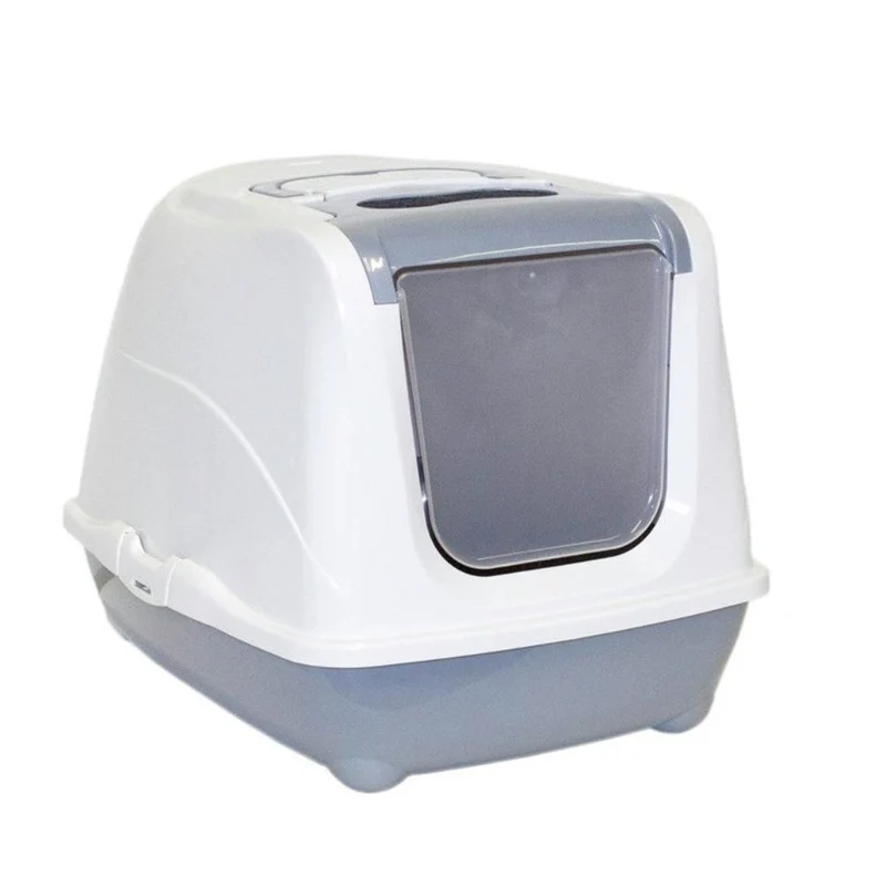 Moderna Flip Cat Toilet Closed Litter Box Jumbo Grey