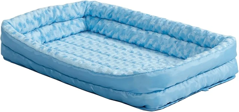 Midwest Quiet Time Powder Blue Fashion Double Bolster Bed Blue 18inch