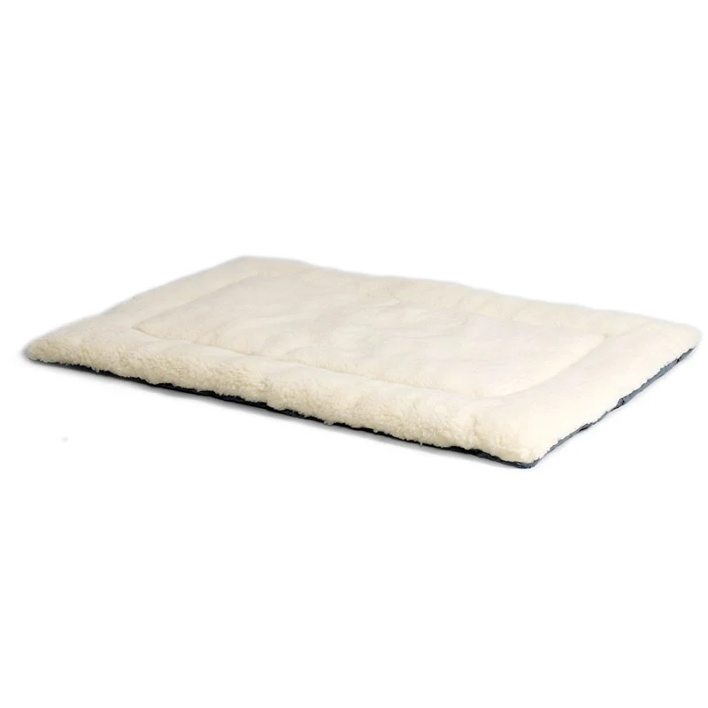 Midwest Fleece Blue Paw Print Reversible Bed Blue / White 24inch