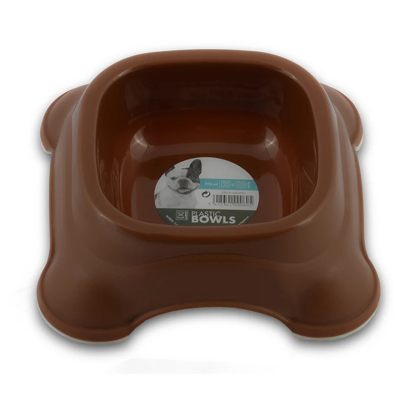 M-PETS Plastic Single Bowl Assorted Colors 775ml