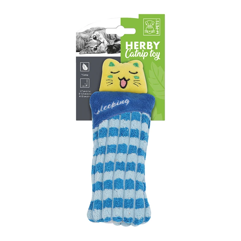 M-PETS Herby Sleeping Cat Catnip Toy Assorted Colors