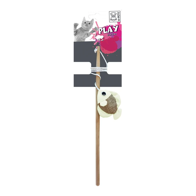 M-PETS Fish Cat Wand Assorted Colors