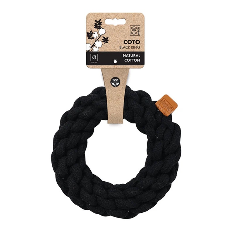 M-PETS Coto Black Ring Eco Friendly Dog Toy Large
