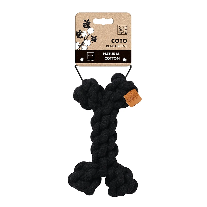 M-PETS Coto Black Bone Eco Friendly Dog Toy Small