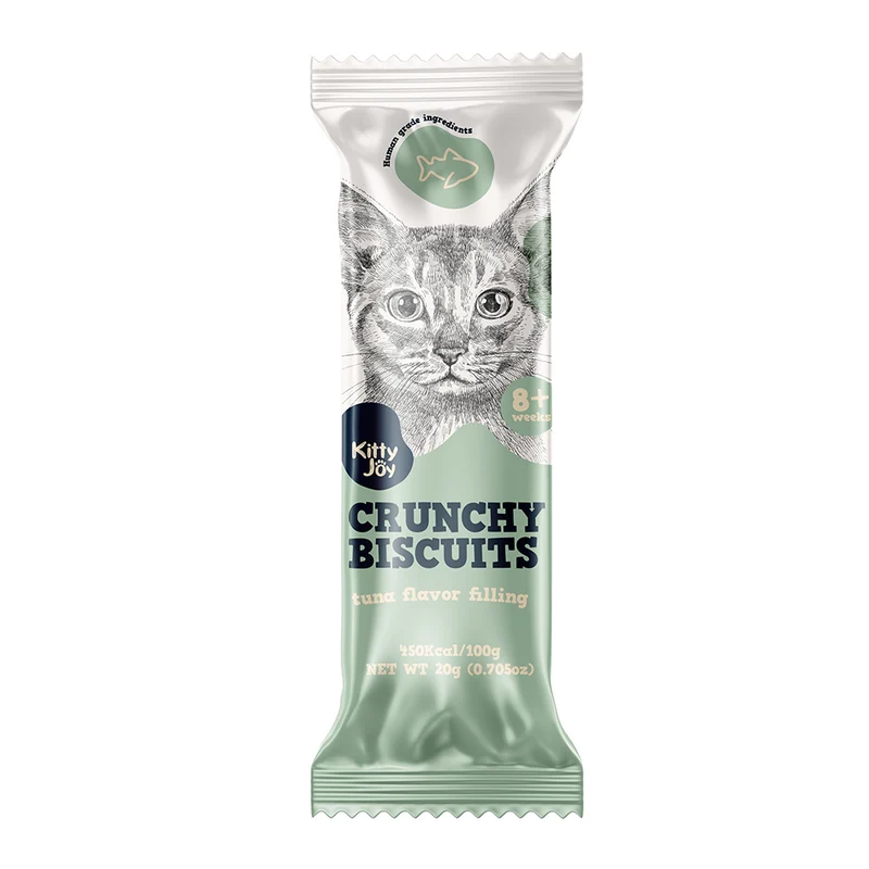 Kitty Joy Crunchy Biscuits with Tuna Flavor Filling Cat Treats 20gm