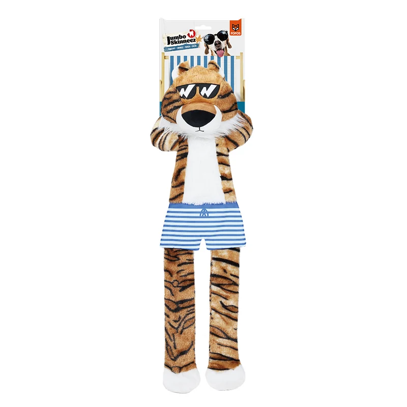 FOFOS Tiger Jumbo Skinnez Dog Toy