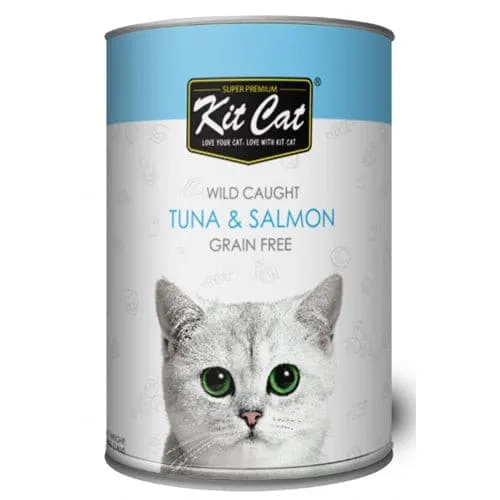 Kit Cat Atlantic Tuna with Wild Salmon Canned Cat Food 400gm