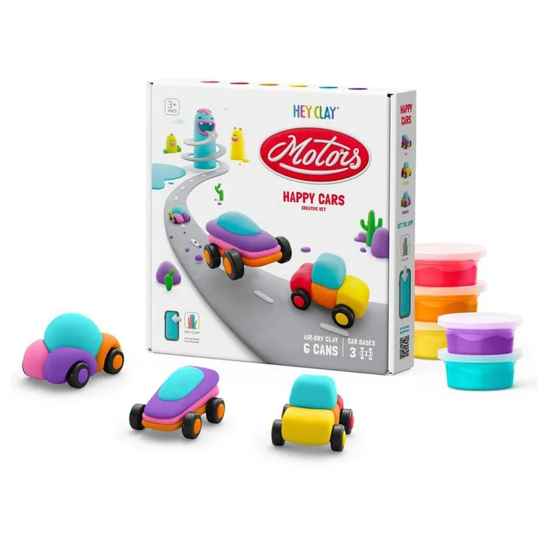 HEY CLAY - Happy Cars Set 6 Cans