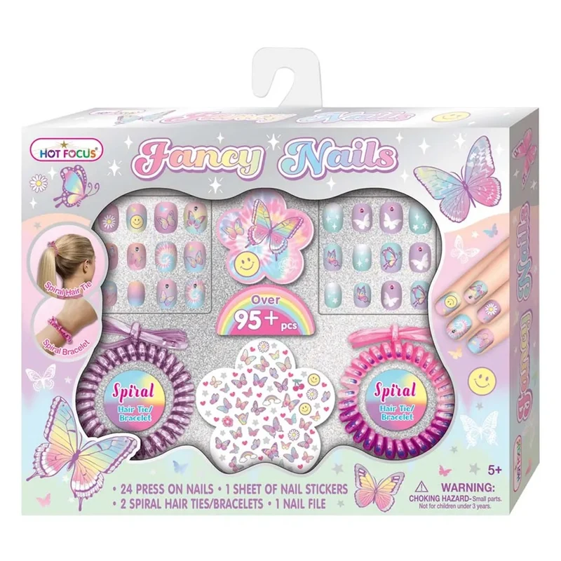 Hot Focus Fancy Nails - Tie Dye Butterfly