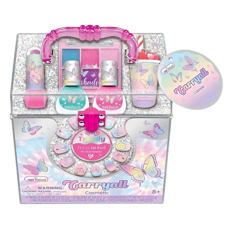 Hot Focus Tye Die Butterfly Carryall Cosmetic Set