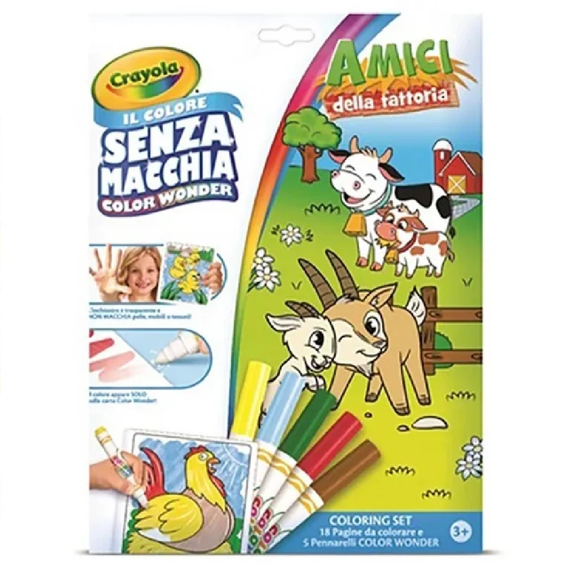 Crayola Color Wonder Coloring Pad & Markers - Animal Friends