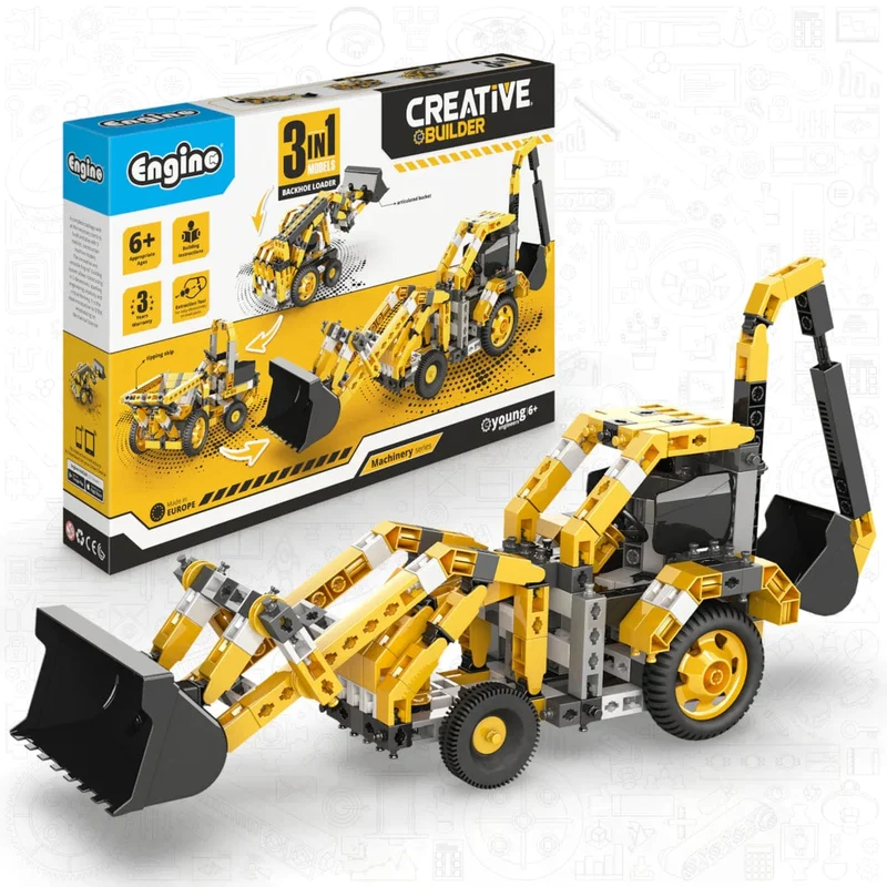 Engino Creative Builder Backhoe Loader Machinery Set