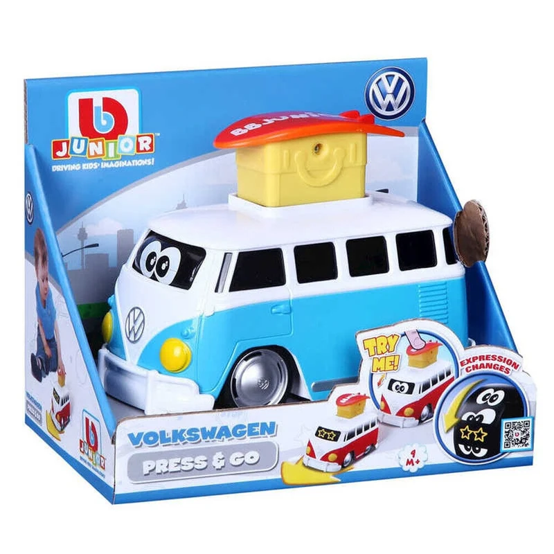 BB Junior - Volkswagen - Press & Go - Samba Bus : Red, Blue (1:1)