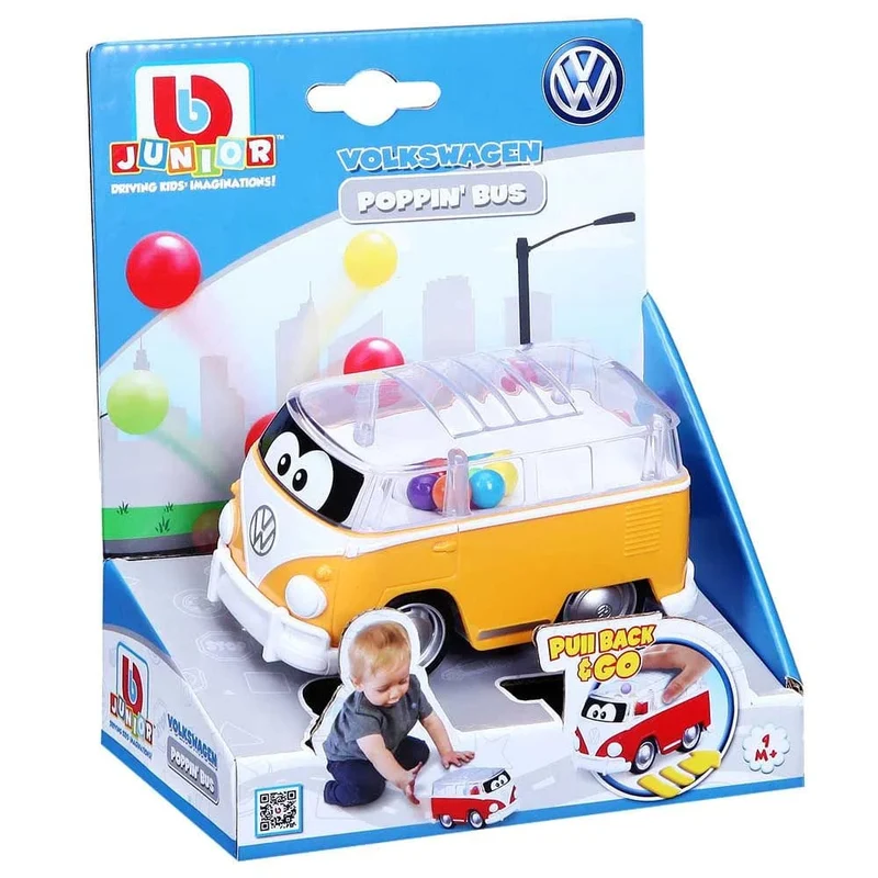 BB Junior - Volkswagen - Poppin' Bus - Samba Bus : Red, Yellow