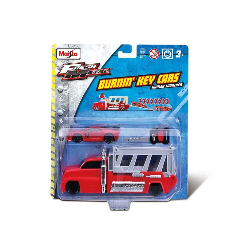 Maisto Burnin Key Car Launcher Hauler