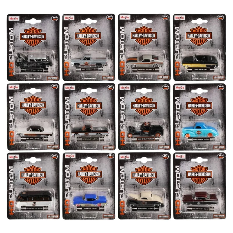 Maisto 1:64 H-D Custom Cars 12Pcs