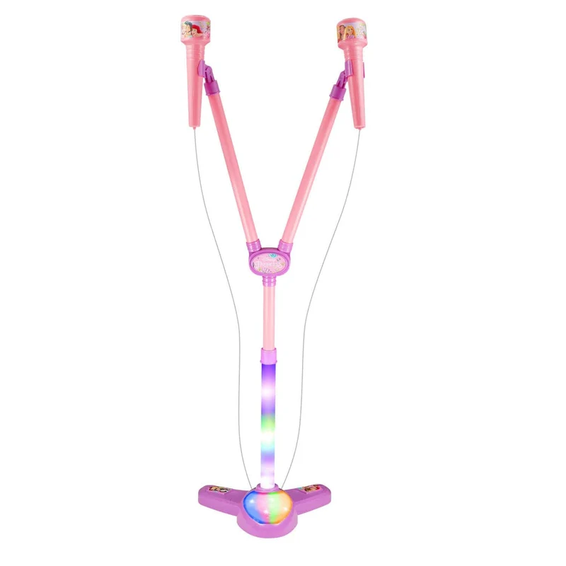 Hatim Q SMD Disney X Anas Princess Rgb Double Mic Stand - Bluetooth Pink