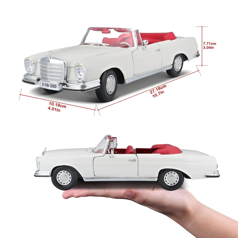 Maisto 1:18 Se (B)-Mercedes 280Se. Cabrio `67 Cream
