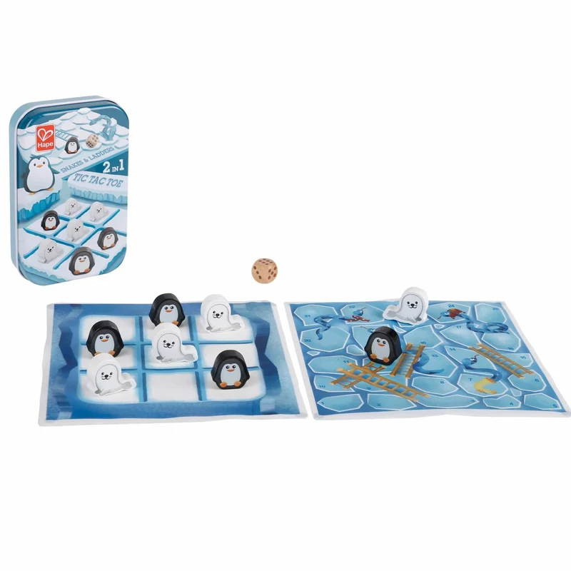Hape 2 In1-Tic Tac Toe/ Snakes & Ladders