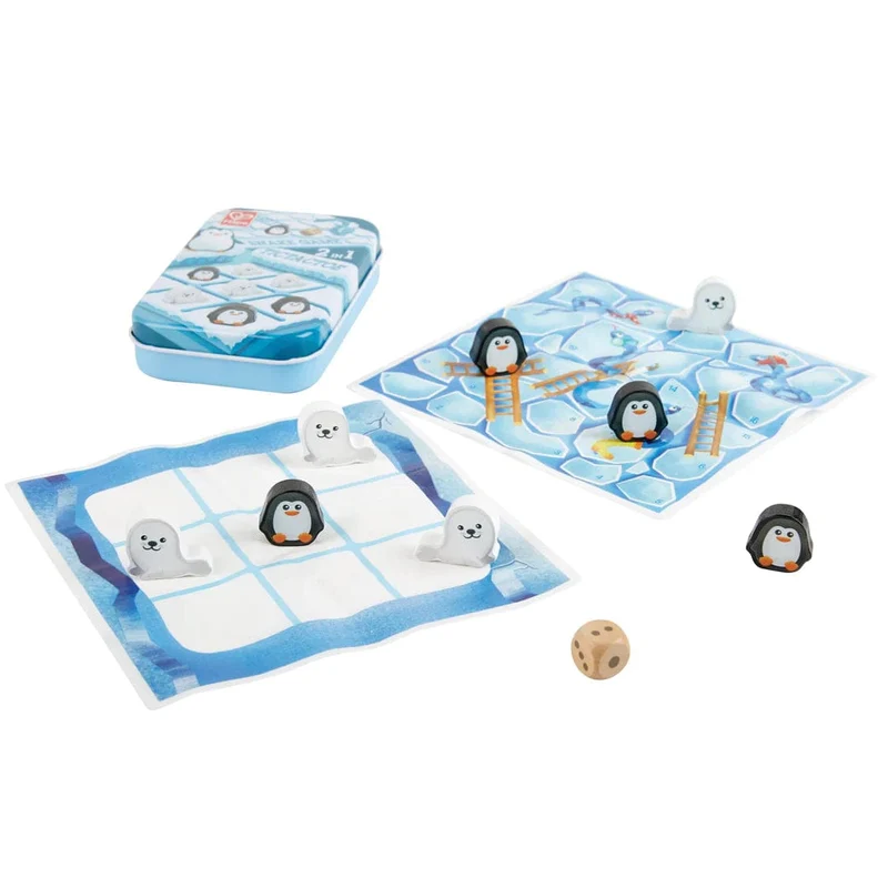 Hape 2 In1-Tic Tac Toe/ Snakes & Ladders