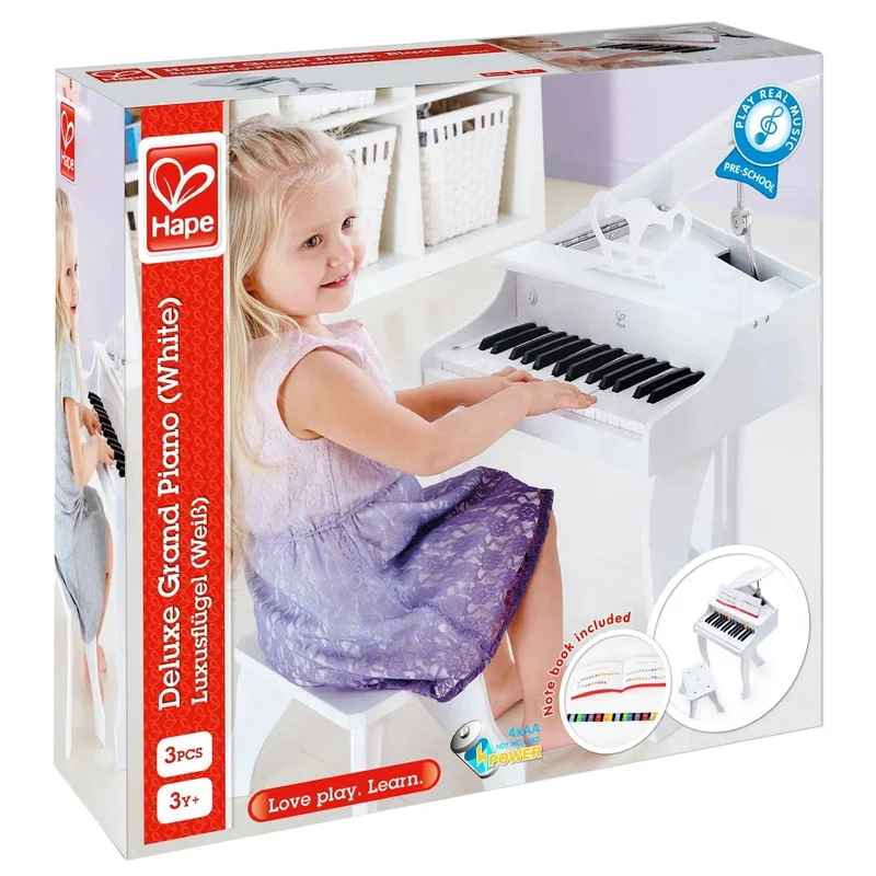 Hape Deluxe Grand Piano White