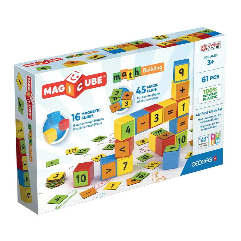 Geomag Magicube Math Building Recycled Clips 61 pcs