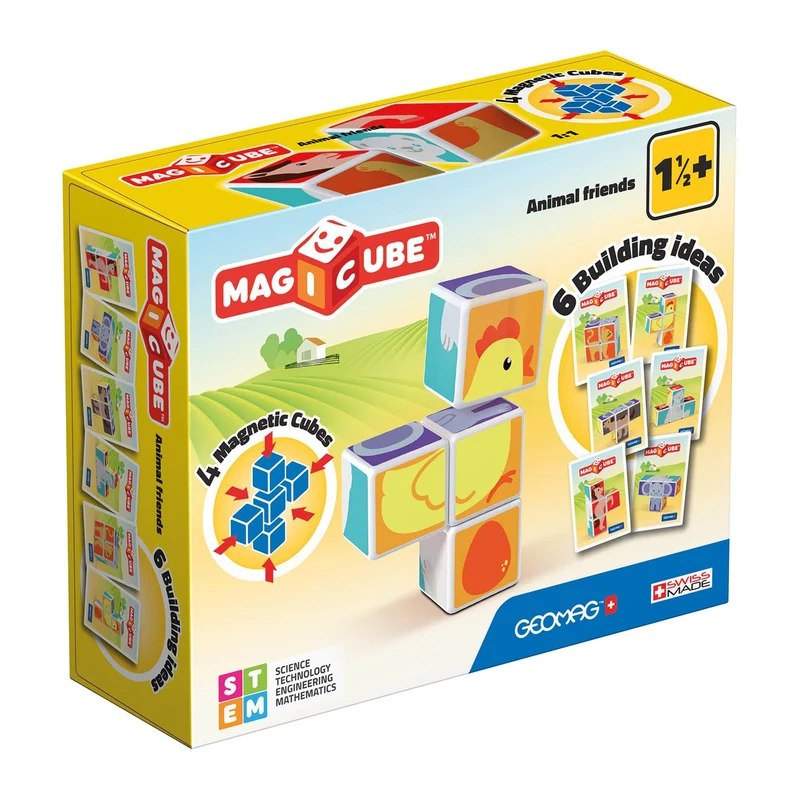 Geomag Magicube Printed Animal Friends + Cards 7 pcs