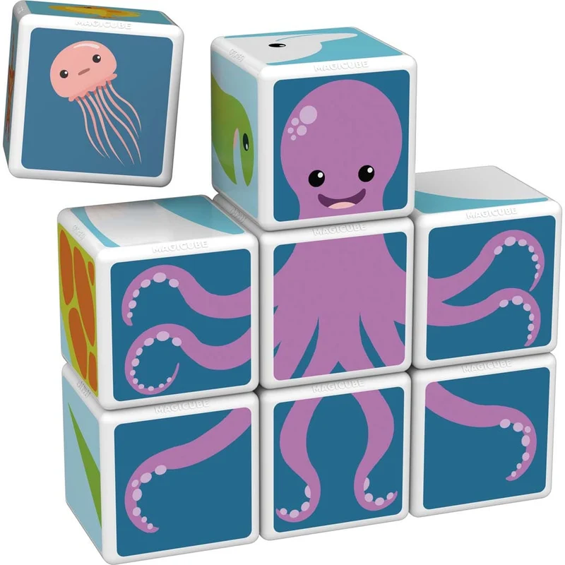 Geomag Magicube Printed Sea Animals + Cards 11 pcs