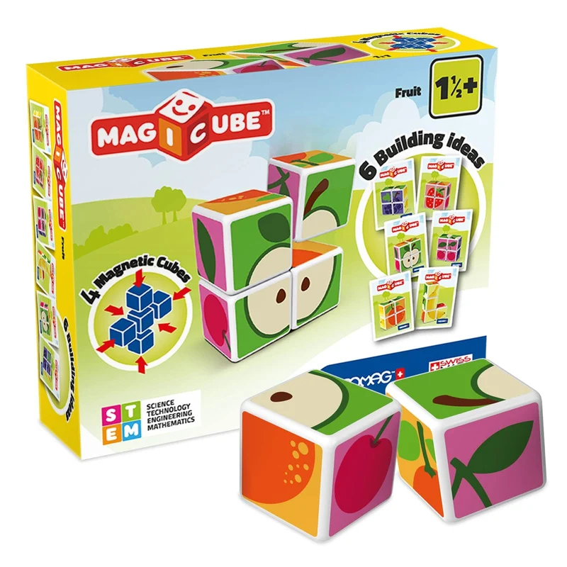 Geomag Magicube Printed Fruit + Cards 7 pcs