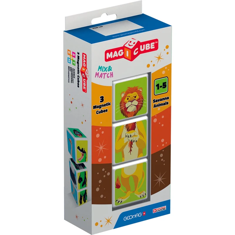 Geomag Magicube Mix & Match Savanna Animals 3 pcs