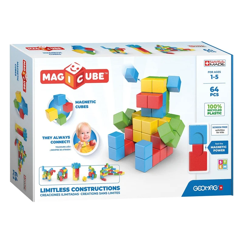 Geomag Magicube Full Color Recycled Try me 64 pcs