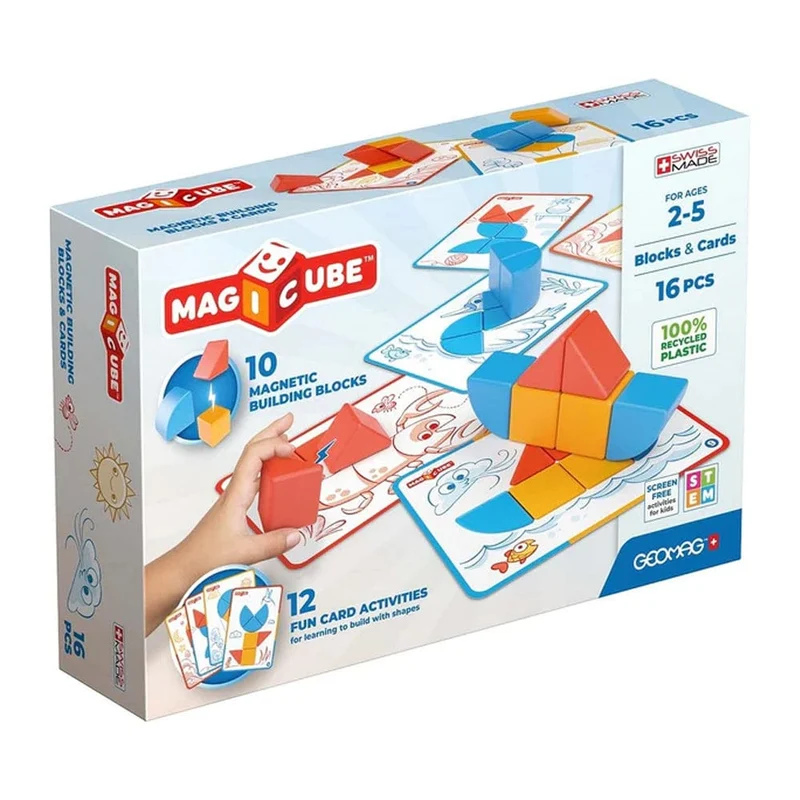 Geomag Magicube Recycled Blocks and Cards 16 pcs