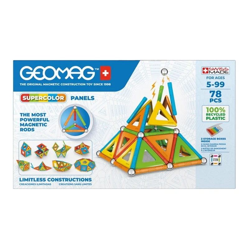 Geomag Supercolor Panels Recycled 78 pcs