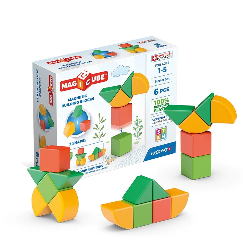 Geomag Magicube 3 Shapes Recycled Starter Set 6 pcs