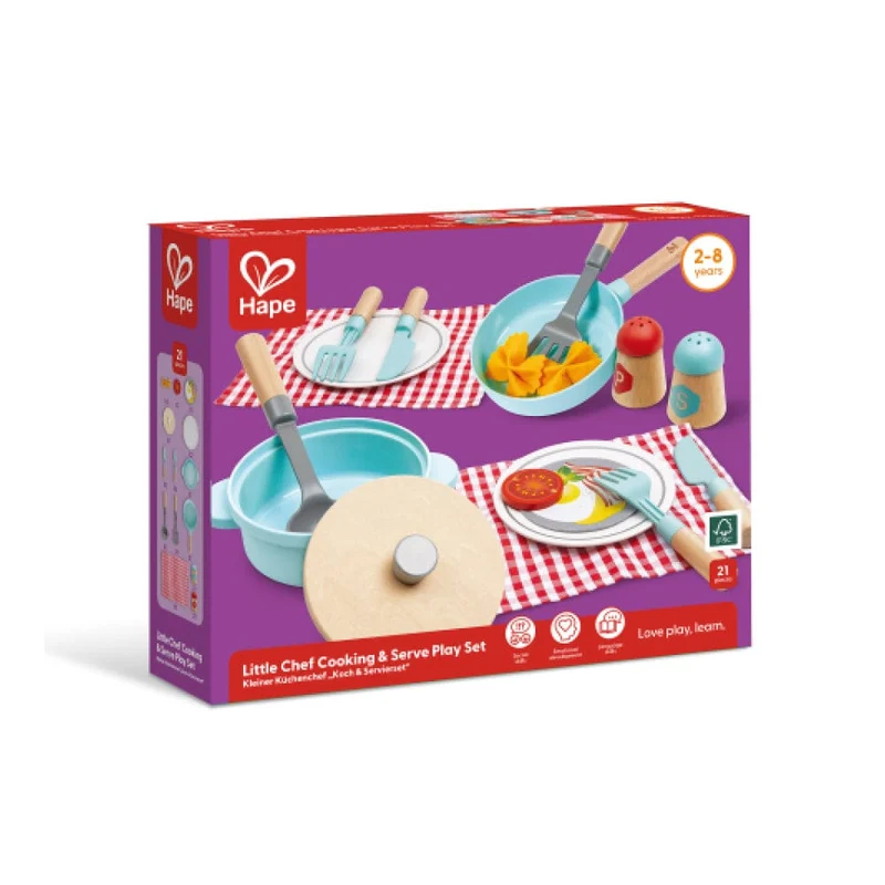 Hape Little Chef Cooking & Serve Play Set
