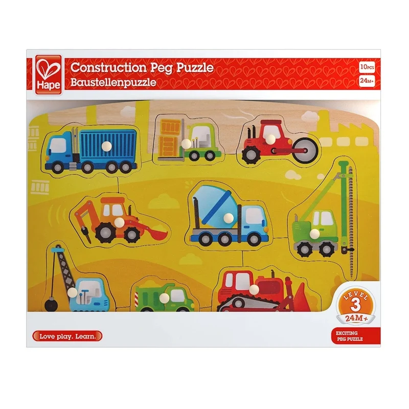 Hape Construction Peg Puzzle