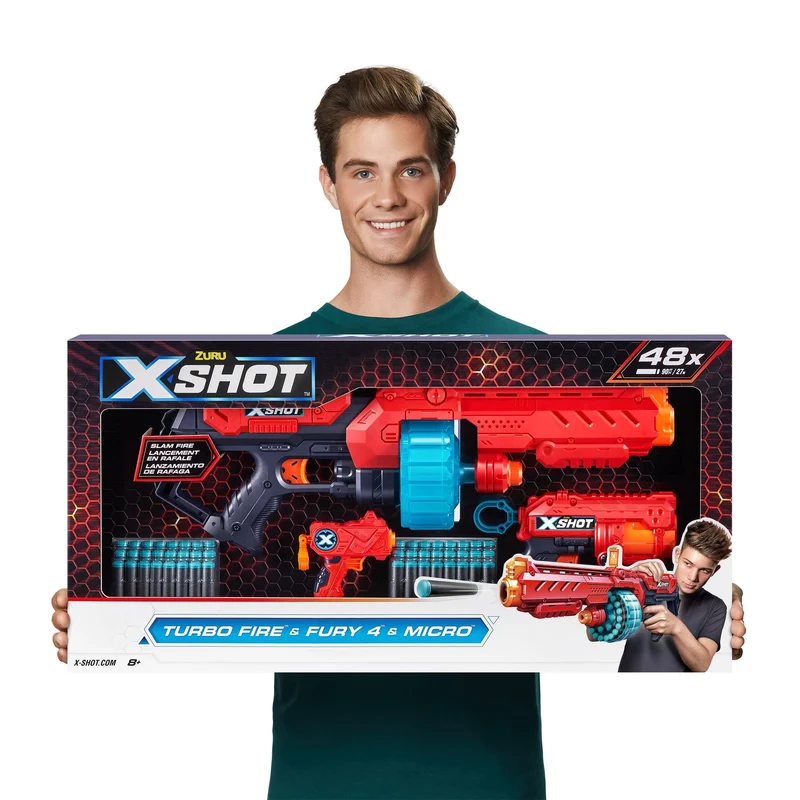 X-Shot Combo Pack Turbo Fire/Fury 4 & Micro