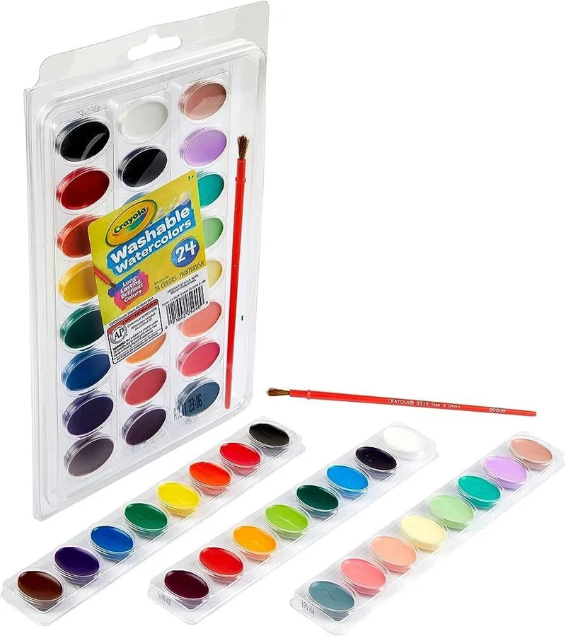 Crayola Washable Watercolors with Brush 24pc