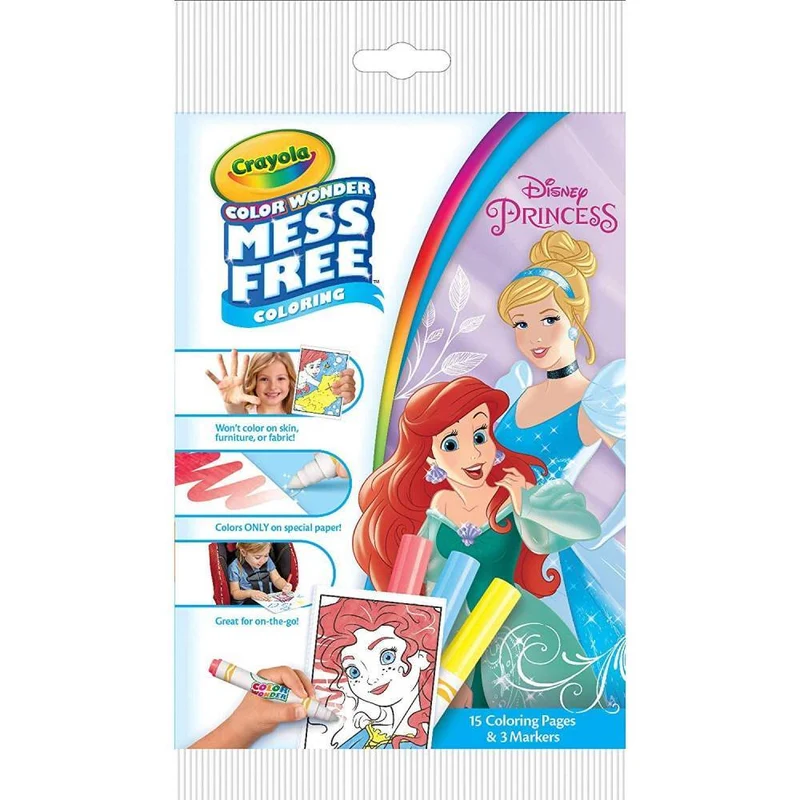 Crayola Color Wonder Set Coloring Book With 4 Markers Disney Princess
