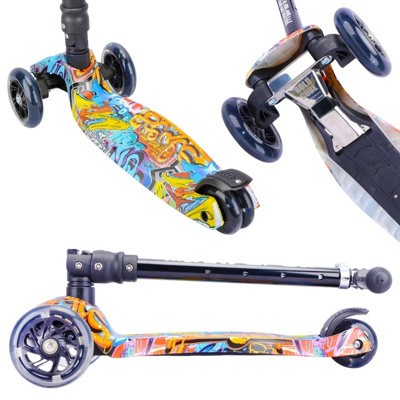 BoldCube 3 Wheel Scooter Big Fold - Street Graffiti